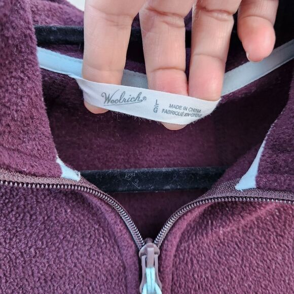 Woolrich maroon full zip fleece - Picture 4 of 5